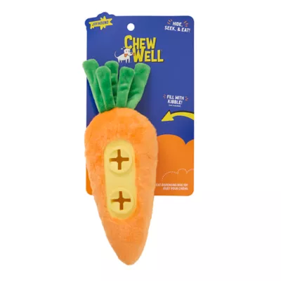 Product Joyhound® Carrot Treat Dispensing Squeaker Plush Dog Toy