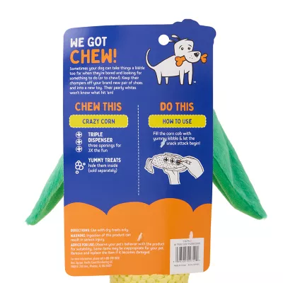Product Joyhound® Corn Treat Dispensing Plush Dog Toy