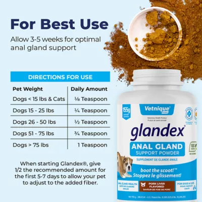 Product Glandex® boot the scoot!™ Anal Gland Support Powder for Dogs - Pork Liver, 5.5oz