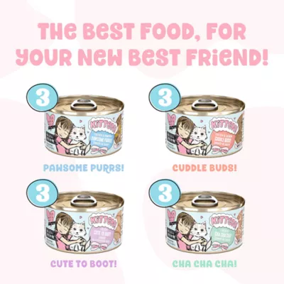 Product B.F.F. Kitten! Kitten Me Softly - Kitten, Wet Food, Variety Pack, 12 CT, 33.6 OZ