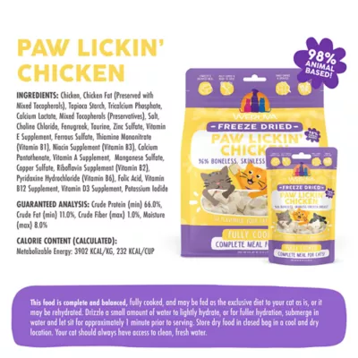 Product Weruva Freeze Dried Cat Food - Fully Cooked, Paw Lickin Chicken