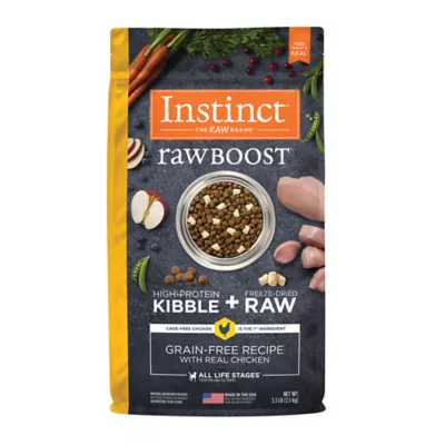 Product Instinct® Raw Boost Kibble + Freeze-Dried Raw All Life Stage Dry Dog Food - Raw, Grain Free, Chicken