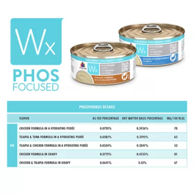 Product Weruva WX Wet Cat Food - Phos Focused, Shreds in Gravy, 5.5 OZ