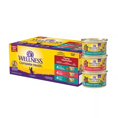Product Wellness® Complete Health Adult Cat Wet Food - Tasty Textures, Variety Pack, 12 CT, 36 OZ