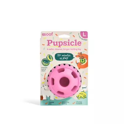 Product WOOF Birthday Pupsicle Treat Dispensing Dog Toy