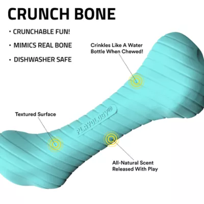 Product Playology Crunch Bone Peanut Butter Scent Chew Dog Toy
