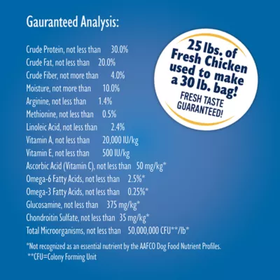 Product Bil-Jac 30/20 Performance All Life Stages Dry Dog Food - Chicken