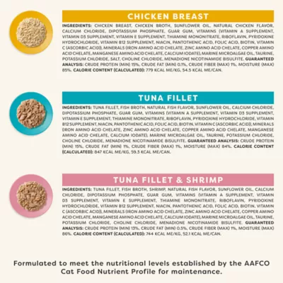 Product Applaws Cat - Adult, Wet Food, Vitality, In Broth, Variety Pack, 12 CT, 29.64 OZ