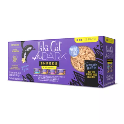 Product Tiki Cat - Adult, Wet Food, After Dark, Shreds, Variety Pack, 12 CT, 36 OZ