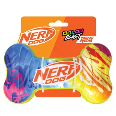 Product Nerf Color Blast Squeaker Bone Dog Toy