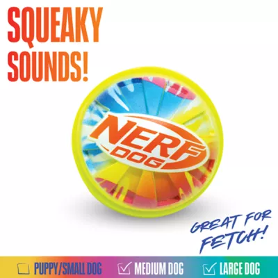 Product Nerf Color Blast Squeaker Ball Dog Toy