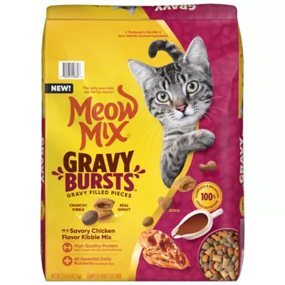 Product Meow Mix Cat - Adult, Dry Food, Gravy Bursts