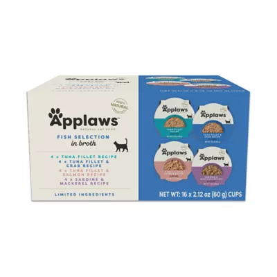 Product Applaws Cat - Adult, Wet Food, In Broth, Fish Selection, Variety Pack, 16 CT, 33.92 OZ