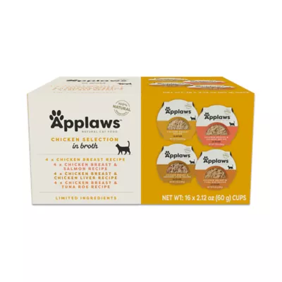 Product Applaws Cat - Adult, Wet Food, Chicken Selection, In Broth, Variety Pack, 16 CT, 33.92 OZ