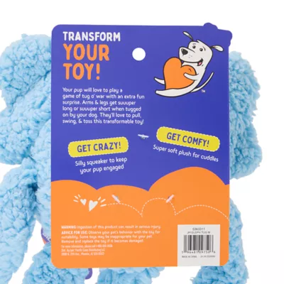 Product Joyhound® Crazy Comfy Elephant Squeaker Plush Tug Dog Toy