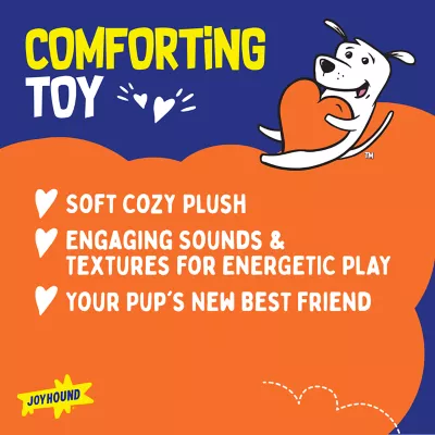 Product Joyhound® Crazy Comfy Bite Shield Hippo Squeaker Plush Dog Toy