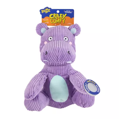 Product Joyhound® Crazy Comfy Bite Shield Hippo Squeaker Plush Dog Toy