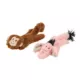 Product Joyhound® Crazy Comfy Flattie Monkey and Elephant Squeaker Crinkle Plush Dog Toy