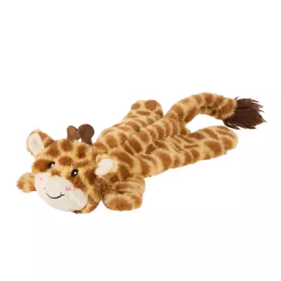 Product Joyhound® Crazy Comfy Flattie Giraffe Squeaker Crinkle Plush Dog Toy