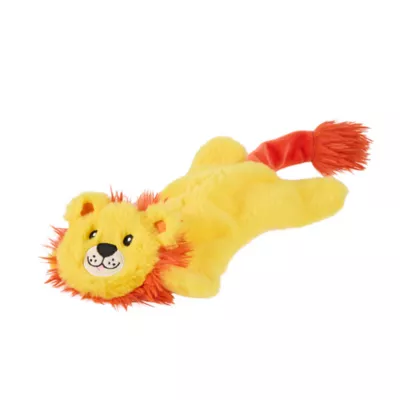 Product Joyhound® Crazy Comfy Flattie Lion Squeaker Crinkle Plush Dog Toy
