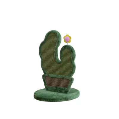 Product PetPals Natural Sisal Cactus-Shaped Cat Scratcher - 18"H, Natural Sisal, Small, Saguaro