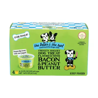 Product The Bear & The Rat Frozen Yogurt All Life Stages Frozen Dog Treats - Bacon & Peanut Butter