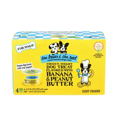 Product The Bear & The Rat Frozen Yogurt All Life Stages Frozen Dog Treats - Banana & Peanut Butter