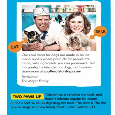 Product The Bear & The Rat Frozen Yogurt All Life Stages Frozen Dog Treats - Banana & Peanut Butter