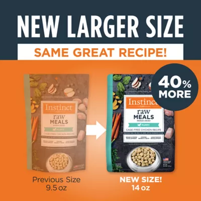 Product Instinct® Raw Meals Freeze-Dried Puppy Dry Dog Food - Raw, Grain Free, Chicken