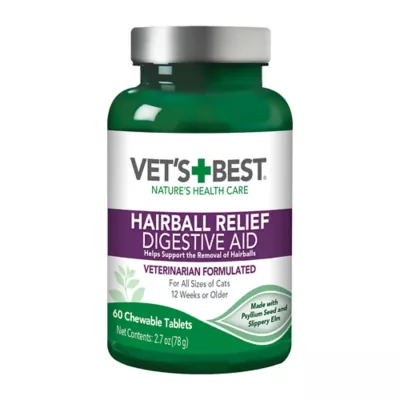 Product Vet's Best® Hairball Relief Digestive Aid Chewable Tablets for Cats - Chicken, 60 count