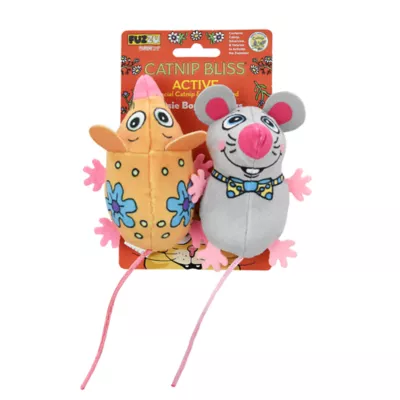 Product Multipet® Catnip Mouse Bliss Plush Mouse 2-PK Cat Toy