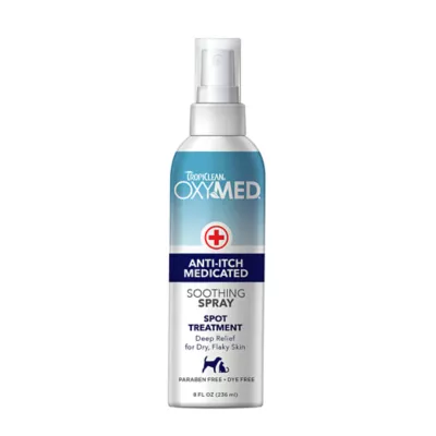 Product TropiClean OxyMed Medicated Anti Itch Spray for Dogs & Cats