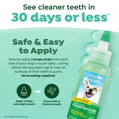 Product TropiClean Fresh Breath - No Brushing Clean Teeth Dental & Oral Care Gel for Dogs, 59ml