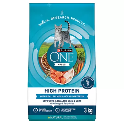 Product Purina ONE +Plus High Protein Dry Cat Food - Salmon & Ocean Whitefish Formula
