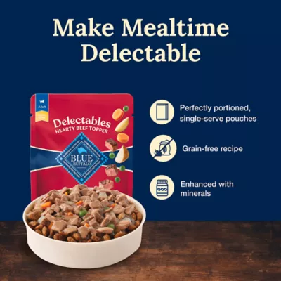 Product Blue Buffalo Delectables Cuts in Gravy Adult Dog Food Topper - Beef, 3 oz