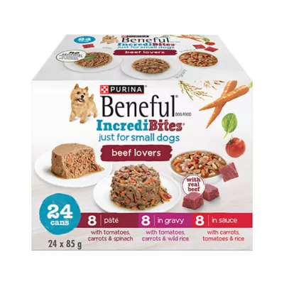 Product Beneful Incredibites Wet Dog Food - Real Beef Variety Pack, 85 g x 24