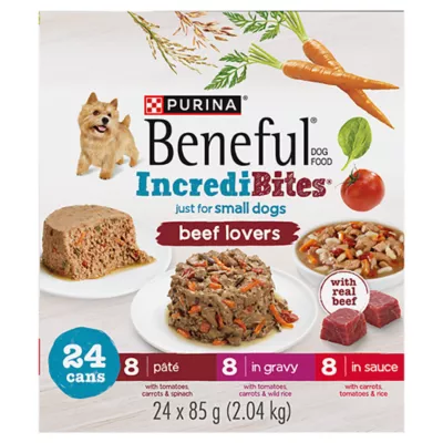 Product Beneful Incredibites Wet Dog Food - Real Beef Variety Pack, 85 g x 24
