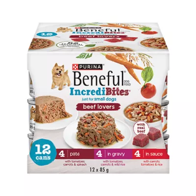 Product Beneful Incredibites Wet Dog Food - Real Beef Variety Pack, 85 g x 12