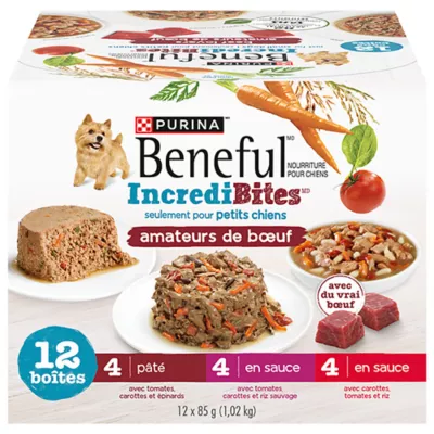 Product Beneful Incredibites Wet Dog Food - Real Beef Variety Pack, 85 g x 12