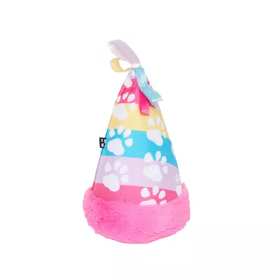 Product Hotel Doggy Birthday Hat Plush Dog Toy