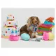 Product Hotel Doggy Birthday Cotton Candy Plush Dog Toy
