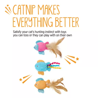 Product Whisker City® Fish Cat Toys, 3 Count