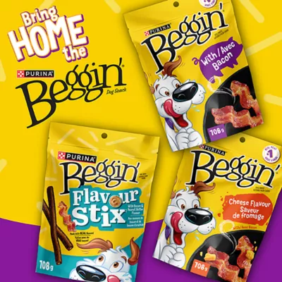 Product Beggin' Flavour Stix Bacon & Cheddar Jack, Dog Treats, 708 g
