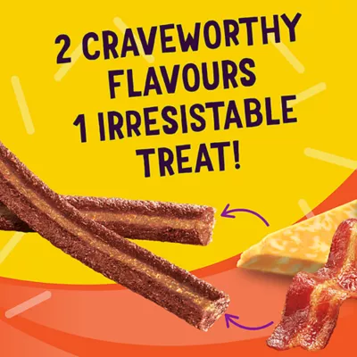 Product Beggin' Flavour Stix Bacon & Cheddar Jack, Dog Treats, 708 g
