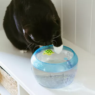 Product Catstages Meow-smerizing Fish Bowl with Electronic Fish for Bait, Cat Toy