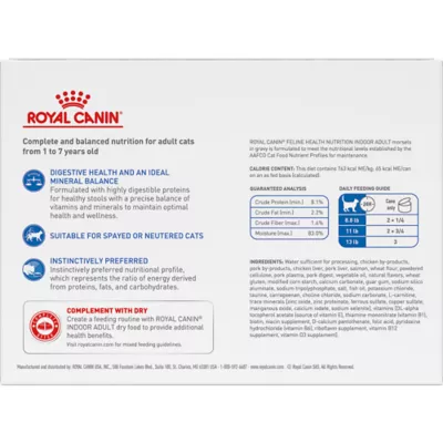 Product Royal Canin Adult Cat Wet Food - Indoor, Morsels in Gravy, 12 Ct, 2.2 Lb