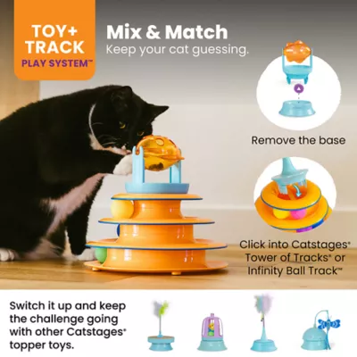 Product Catstages Spinning Fish Topper Interactive Treat-Dispensing Cat Toy