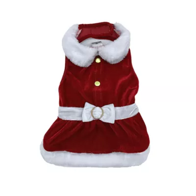 Product Hip Doggie Mrs. Claus Dog Dress