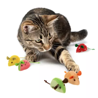 Product SmartyKat Skitter Slices Catnip Mice Cat Toys