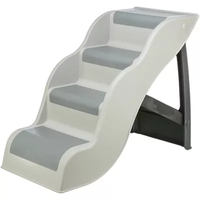 Product TRIXIE 4-Step Pet Stairs, Lightweight and Collapsible Steps Ideal for Dogs & Cats, Gray